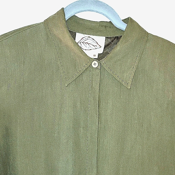 Silk Natural Element Vintage women khaki classic Size 10 work & casual khaki - Picture 7 of 13